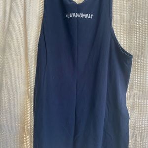 Large, Dark Blue, Liberty University tank top